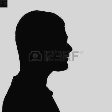 450x450 Clip Art 43 595 Man Face Silhouette Cliparts Stock Vector