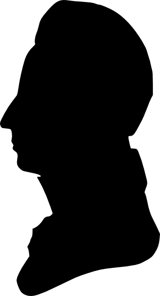 318x589 Silhouette Of Man Facing Left Clip Art