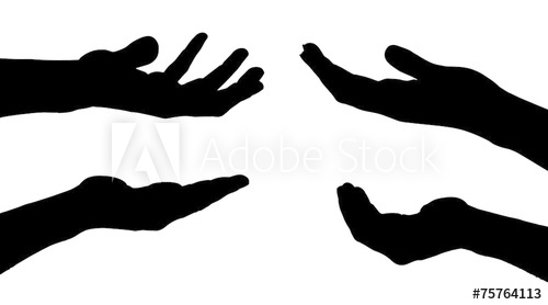 500x278 Vector Silhouettes Of Hands.