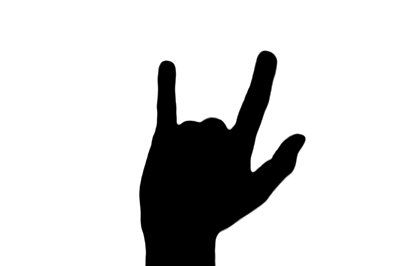 400x266 I Love You Hand Sign In Silhouette V2