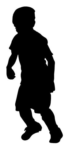 225x480 Soccer Kid Silhouette 1 Decal Sticker
