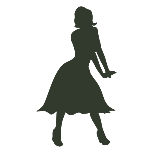 512x512 Woman Standing Dress Silhouette 1