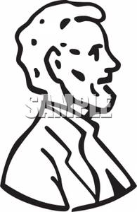 195x300 Clipart Of Outlined Abraham Lincoln