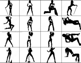 320x250 People Silhouette Photoshop Brushes 1400 Photoshop Free Brushes