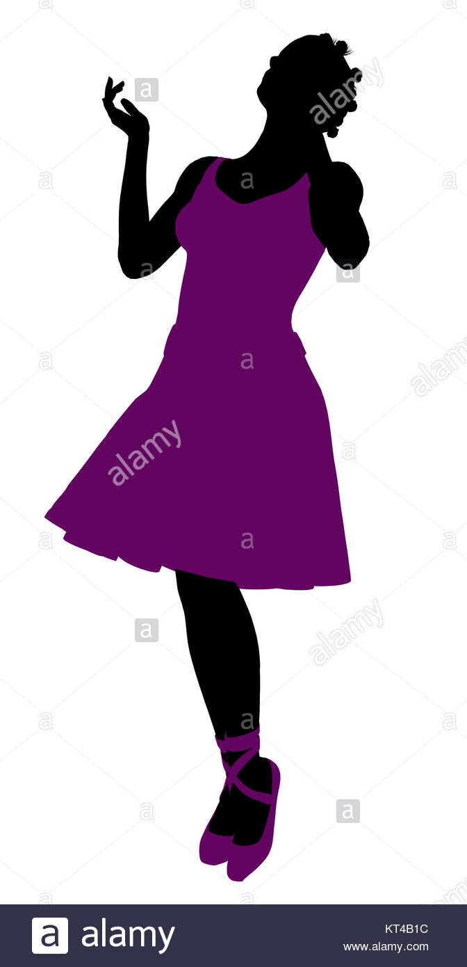 672x1390fricanmerican Female Ballerina Illustration Silhouette On