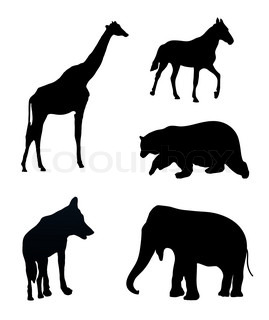 269x320 Vector Image Of African Animal Round Flat Icons Stock Vector