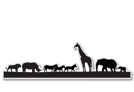 451x311 African Wildlife Landscape Vinyl Sticker
