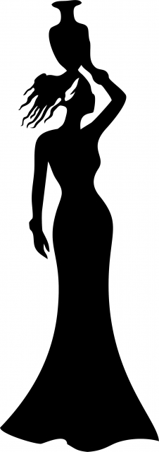 226x640 Laser Cut Appliques African Woman Leena Silhouette