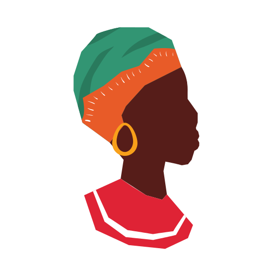 550x550 African Woman Silhouette
