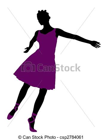 342x470 African American Female Ballerina Silhouette. African Clipart