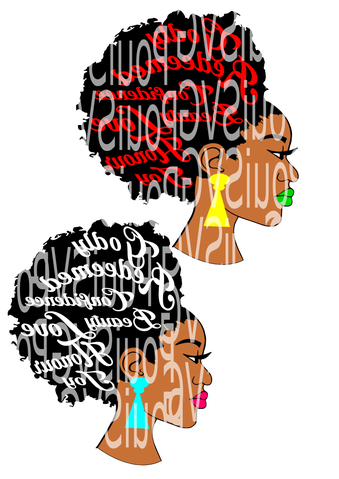 339x479 Afro Svg,afro Lady Svg,silhouette Cameo Cutting File, African