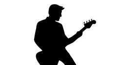 240x135 Video Dancing Silhouette Afro Woman. Black And White. Flat