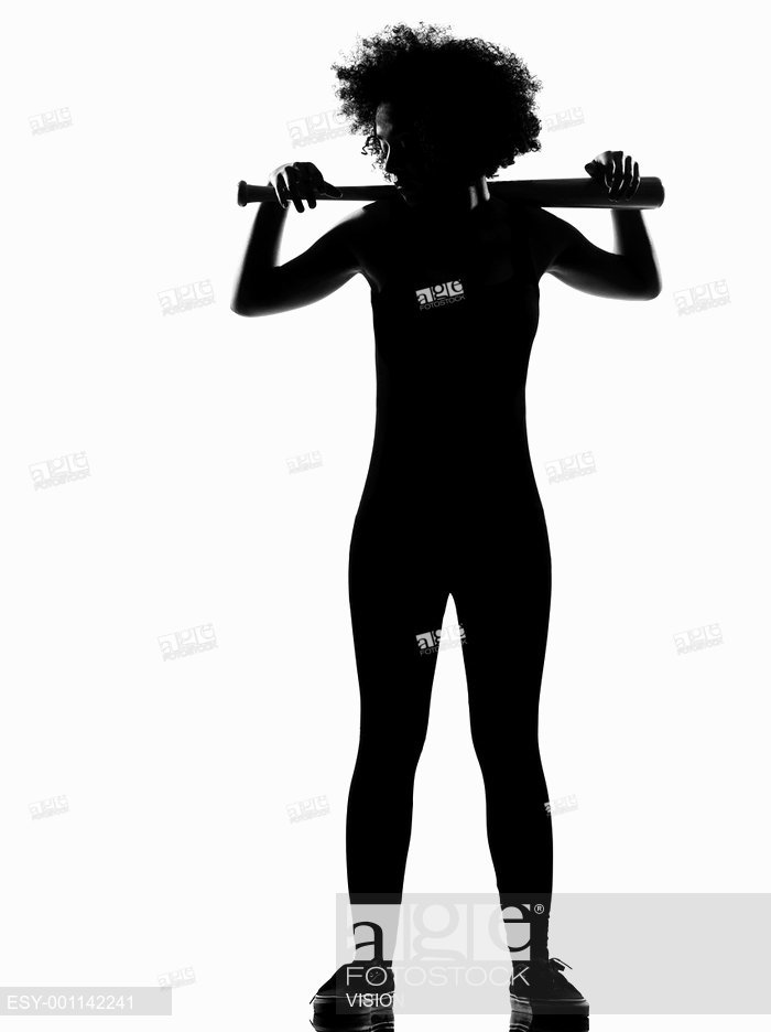 700x936 Beautiful Funny Young Afro American Woman Holding A Baseball Bat