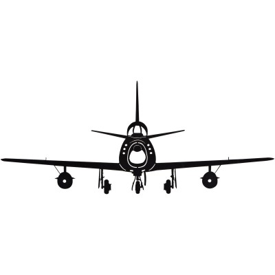 400x400 F86f Sabre Silhouette Aircraft Metal Sign Aviation Signs