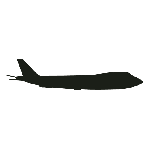 512x512 Airplane Silhouette Side View