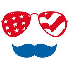 236x236 Usa America Merica Sunglasses Cuttable Design Cut File. Vector