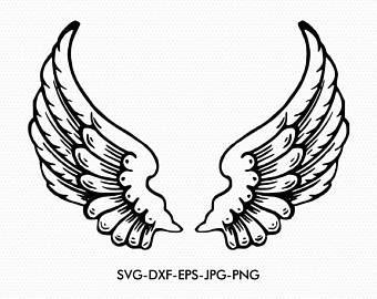 340x270 Angel Wings Svg Etsy
