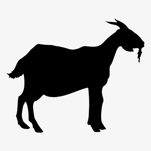 512x512 Goat Silhouette, Animal, Projection, Black Silhouette Png Image