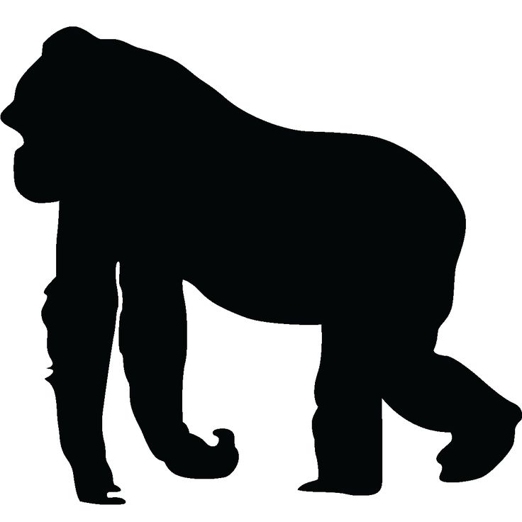 736x736 Gorilla Silhouette Clip Art