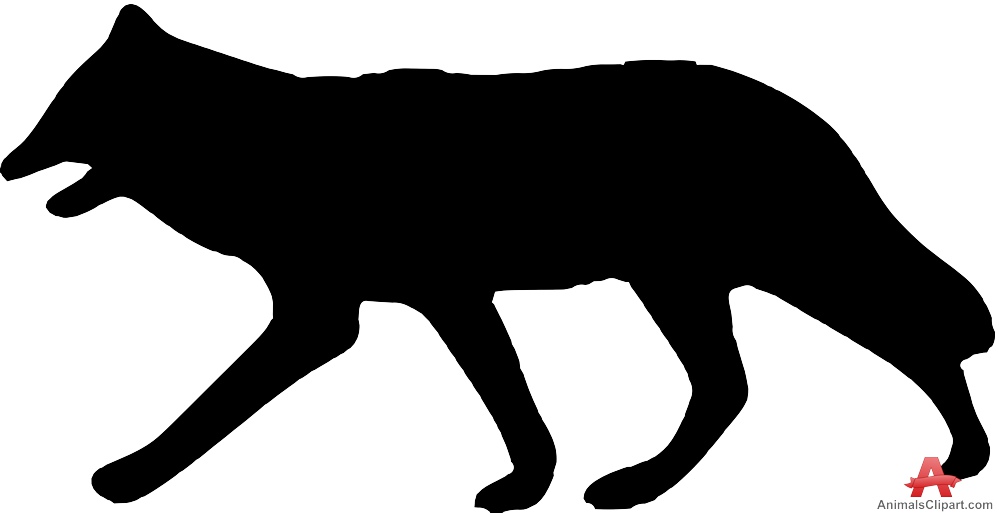 999x513 Fox Animal Walking Silhouette Clipart Free Clipart Design Download