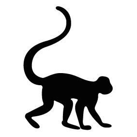 283x283 Monkey Silhouette Clipart