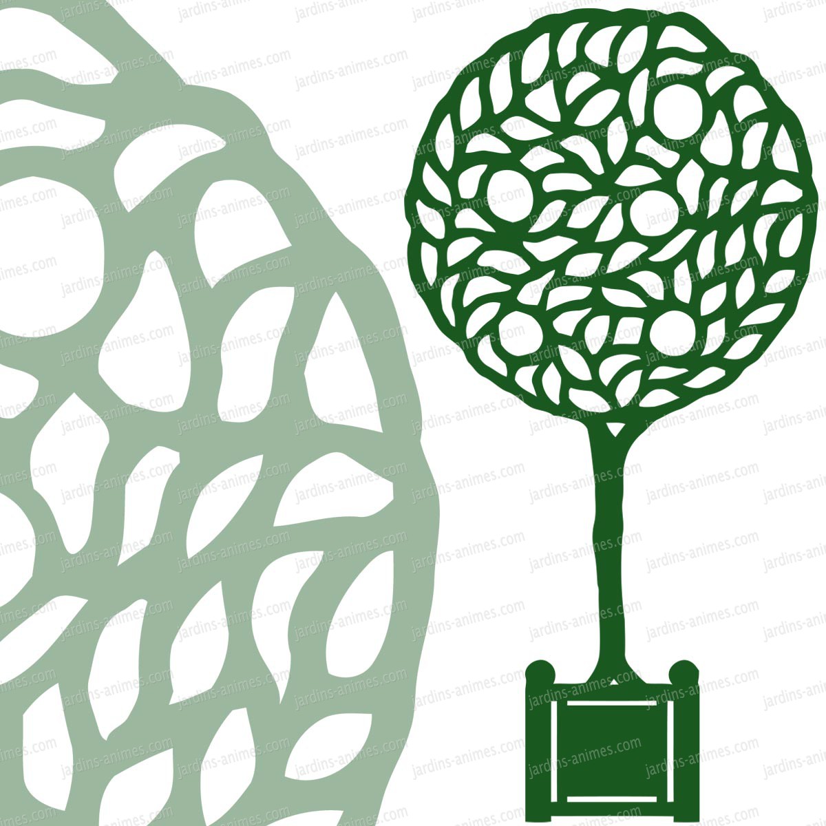 1200x1200 Silhouette Arbre Oranger Grand H.173cm