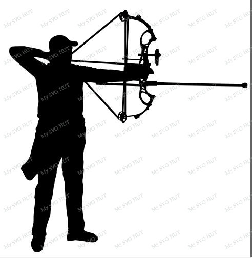 492x504 Archer Silhouette Male From Mysvghut On Etsy Studio