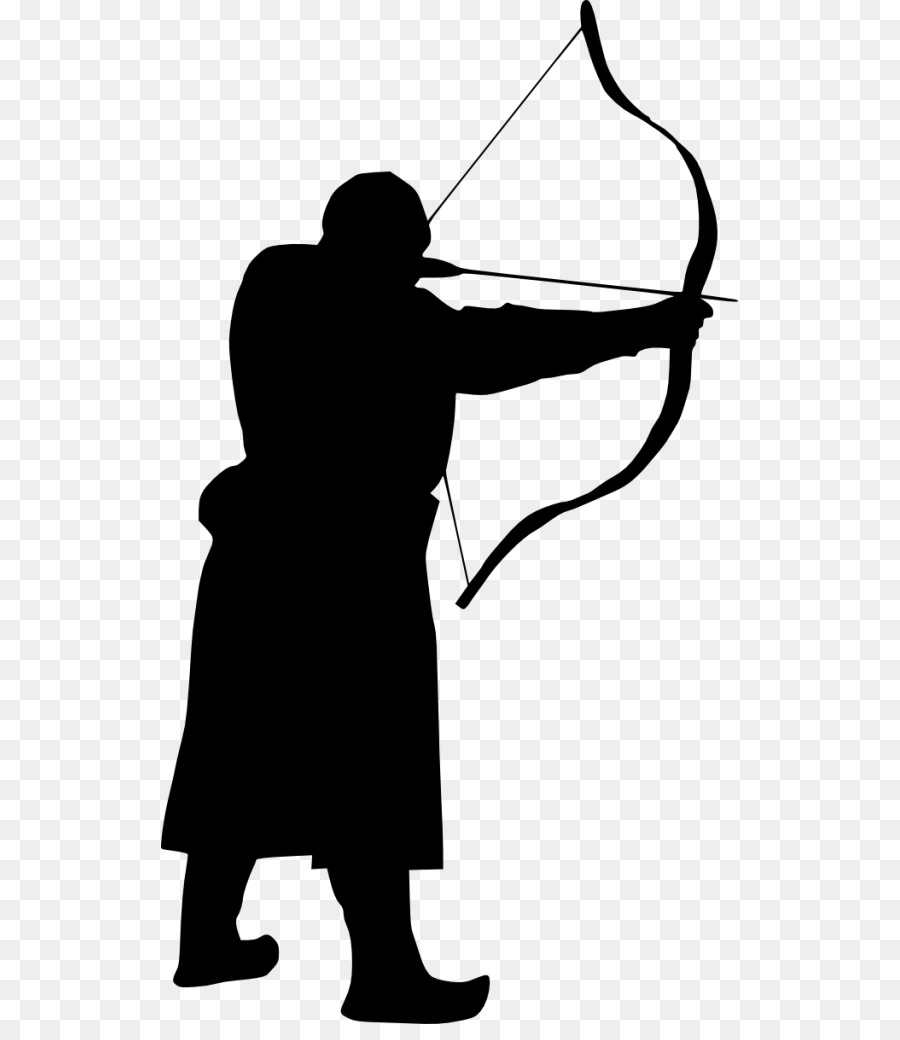 900x1040 Silhouette Archery Clip Art