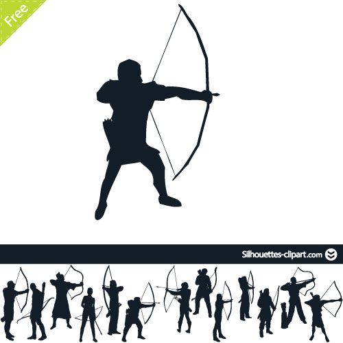 500x500 Archer Vector Silhouette Silhouettes Silhouette