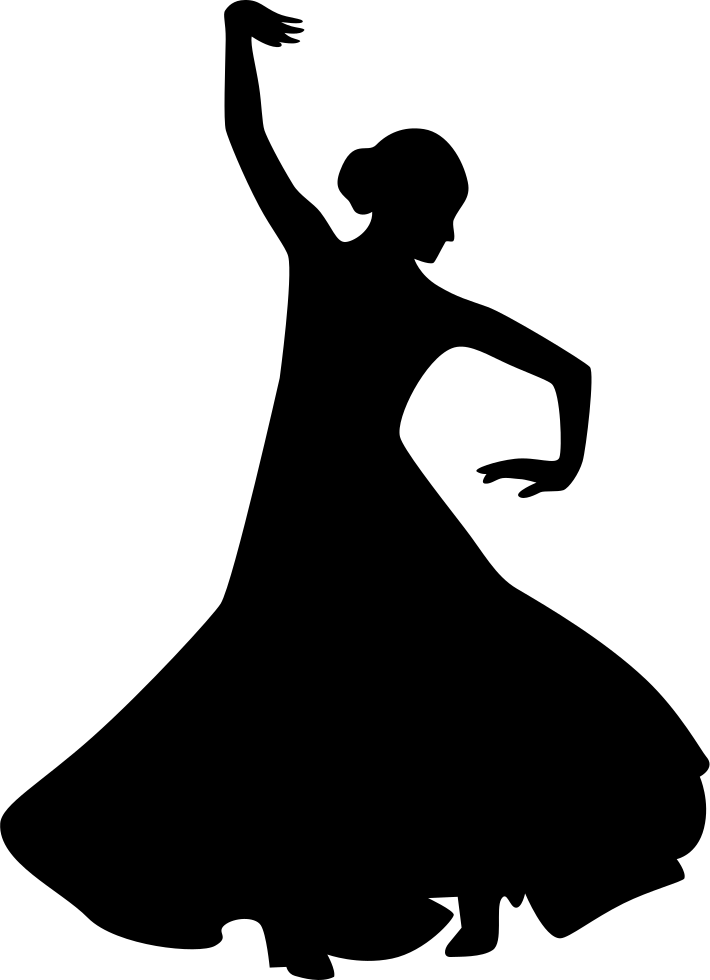 710x980 Flamenco Female Dancer Silhouette With Raised Right Arm Svg Png