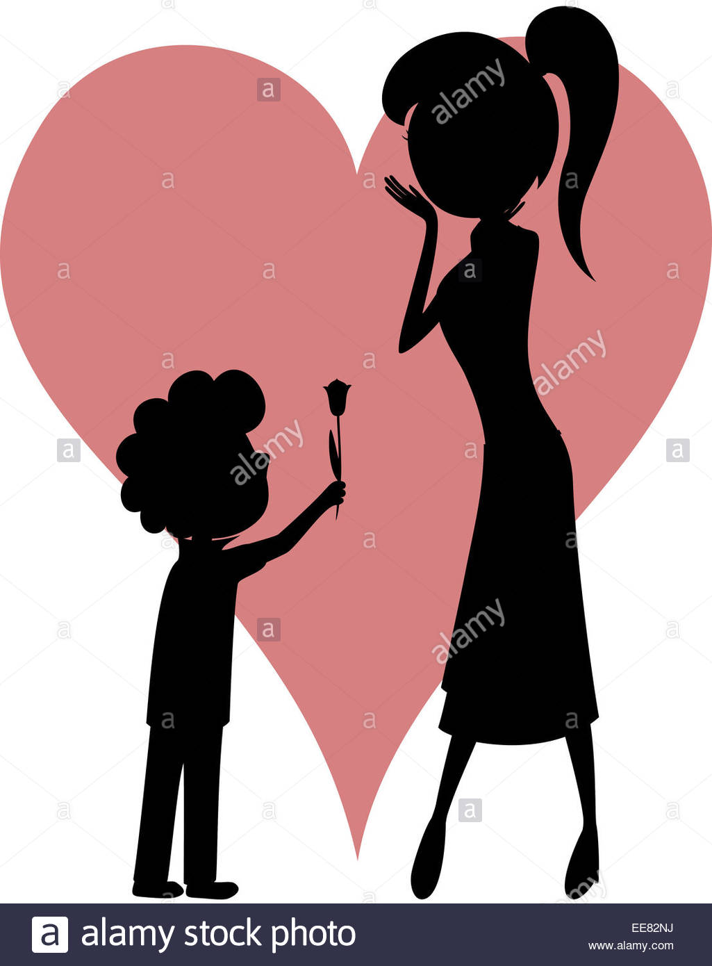 1025x1390 Surprise Mom! Cartoon Stylert With Black Silhouettes Showing