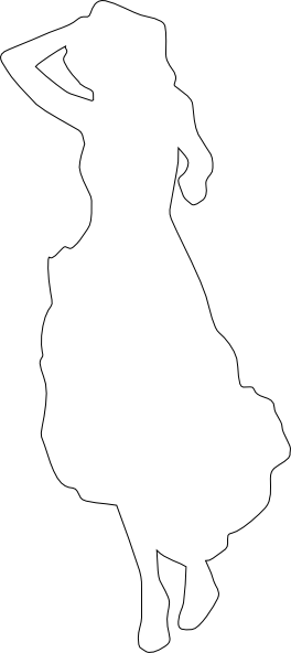 264x592 Clean White Silhouette Of A Woman Clip Art