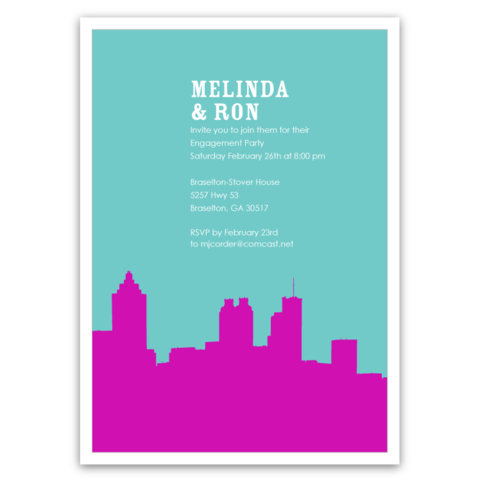 480x480 Nashville Skyline Silhouette Party Invitations Ian Amp Lola Design