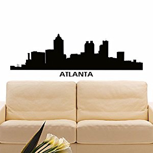 300x300 Wall Decal Vinyl Sticker Atlanta Skyline City