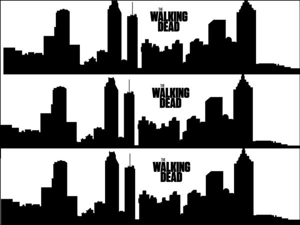 600x450 The Walking Dead Silhouette Atlanta Skyline