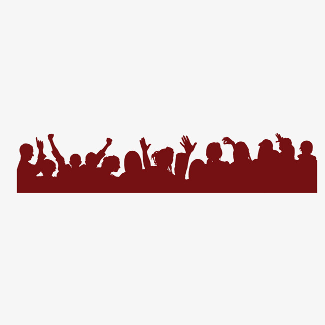 650x651 Crowds Of People Silhouette, Audience, Celebrate, Crowd Png