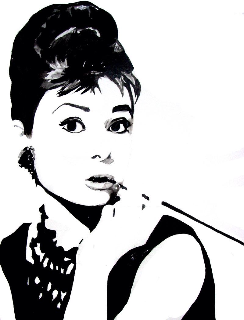 Silhouette Audrey Hepburn at GetDrawings | Free download