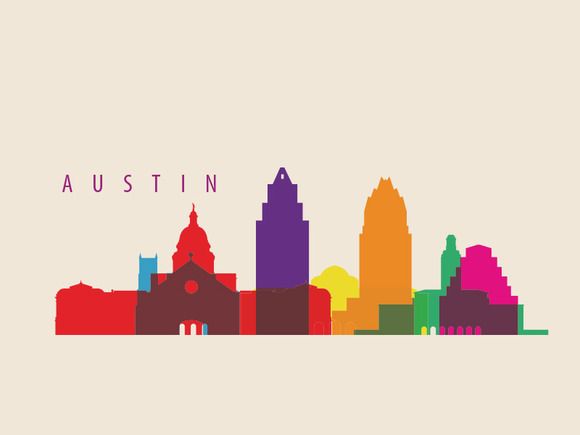 580x435 Austin City Skyline Illustration Creative, City And Skyline