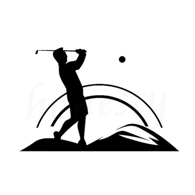 640x640 Golf Sport Silhouette Car Sticker Wall Home Glass Window Door