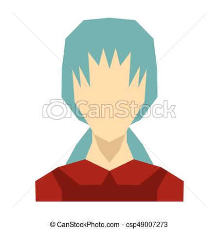 450x470 Woman Silhouette Avatar On White Background. Vector Vectors
