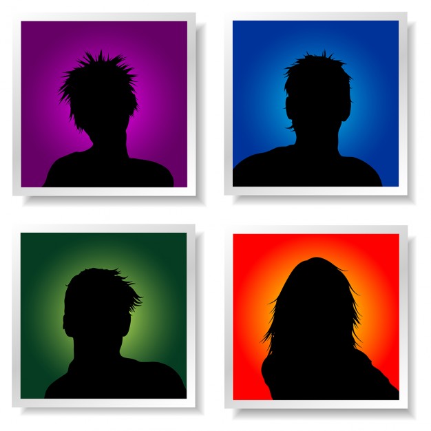 626x626 Avatar Silhouette Collection Vector Free Download