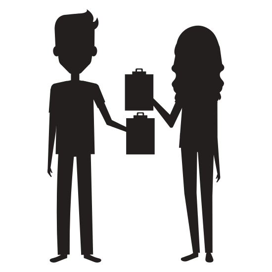 550x550 Medical Staff With Orders Silhouette Avatars Characters