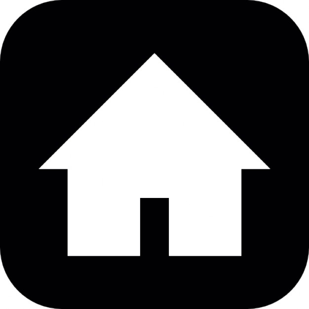 626x626 Home Silhouette On Black Square Background Icons Free Download