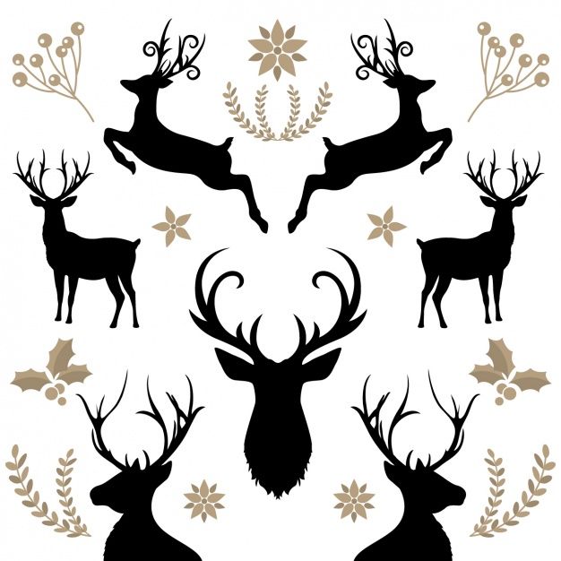 626x626 Floral Background With Reindeers 1183 147.jpg Xmas