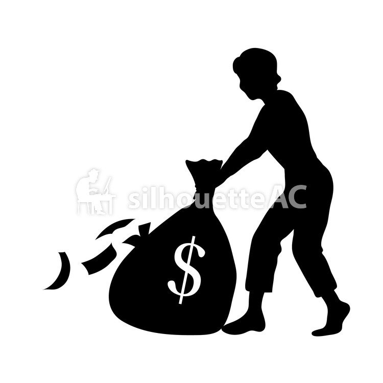 750x750 Free Silhouette Vector Bank, Money, Bill