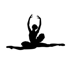 270x270 Ballerina Silhouette 02 Stencil Ballerina