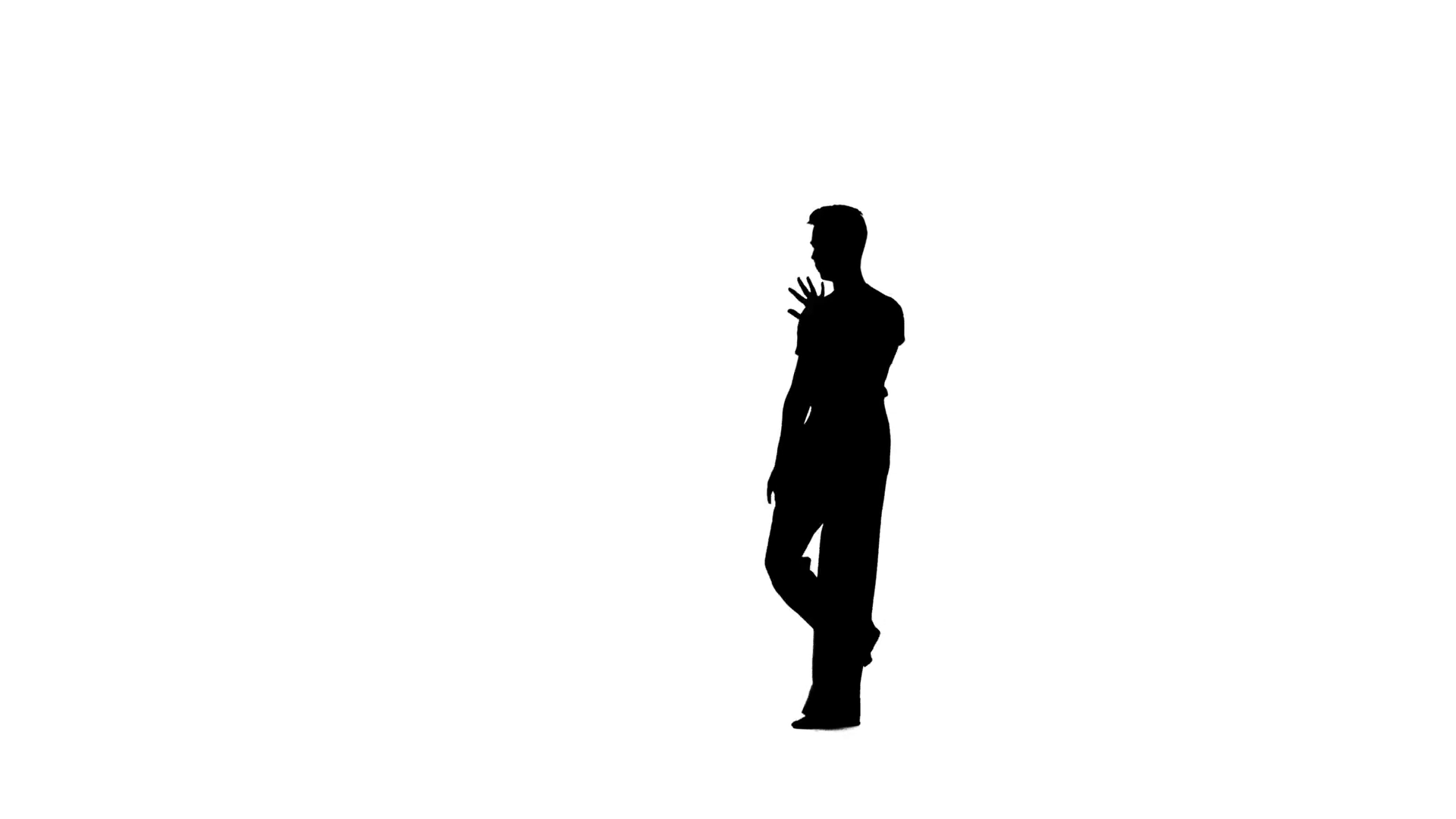 1920x1080 Solo Man Is Dancing Elements Of Ballroom Dancing. Silhouette