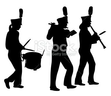 380x329 Marching Band Silhouette Clipart