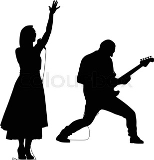 309x320 Music Band Silhouette Vector Stock Vector Colourbox