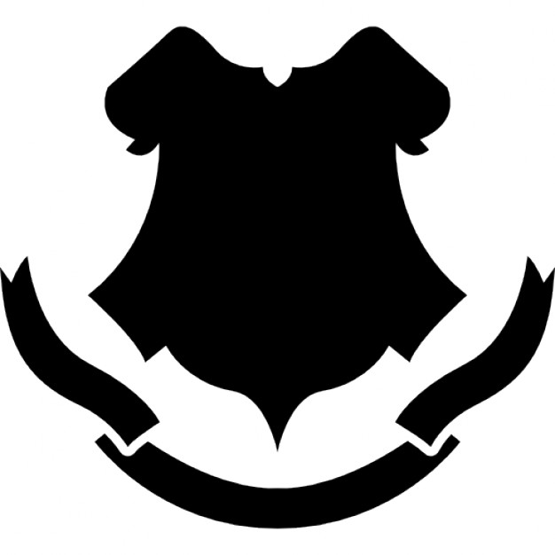 626x626 Shield Black Shape With A Banner Icons Free Download